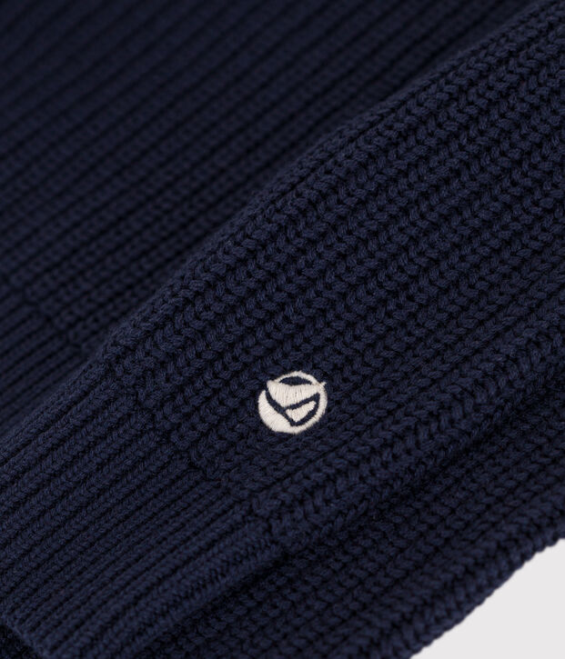 Pull en laine et coton enfant gar&ccedil;on bleu