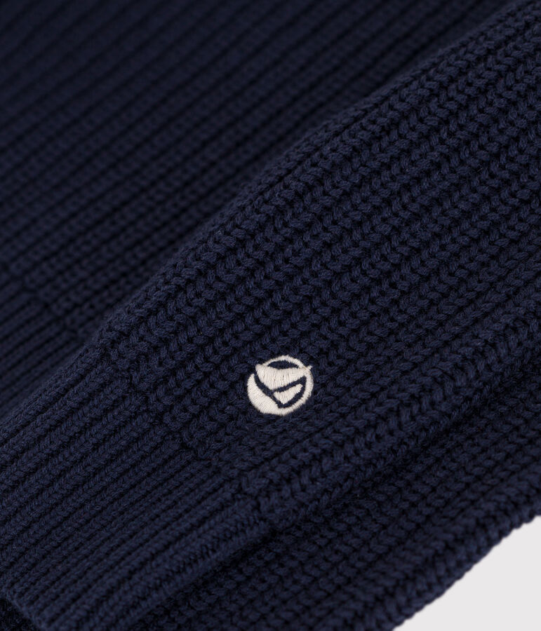 Pull en laine et coton enfant gar&ccedil;on bleu SMOKING