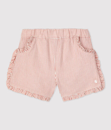PETIT BATEAU - Short rayé en seercucker bio bébé
