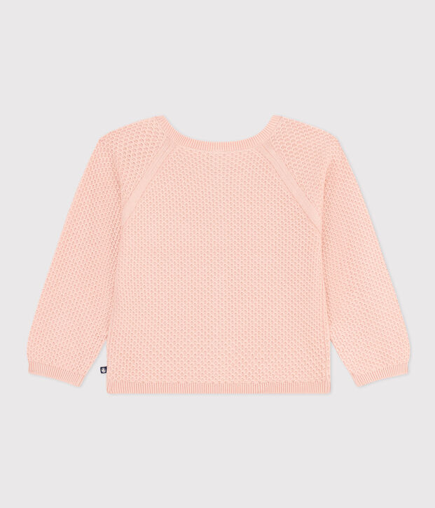 Cardigan en coton enfant fille rose