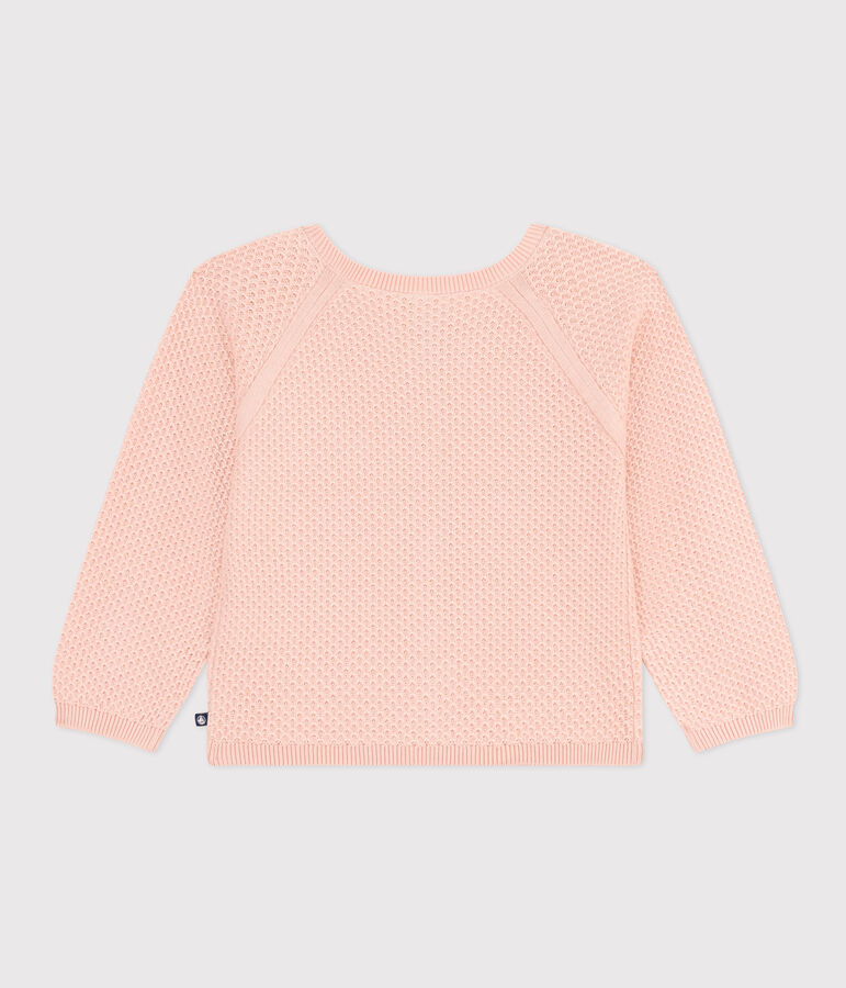 Cardigan en coton enfant fille rose
