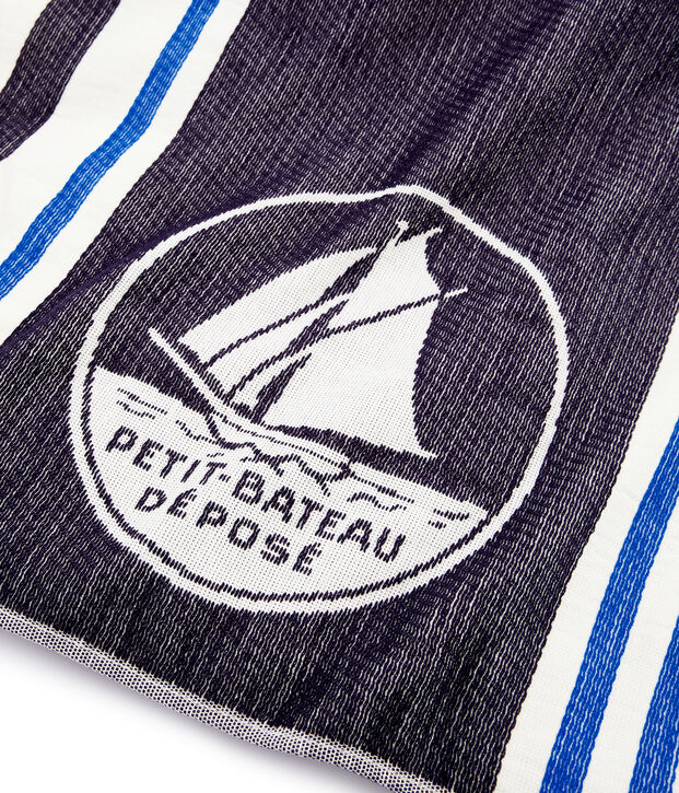 Fouta blanc/multicouleur