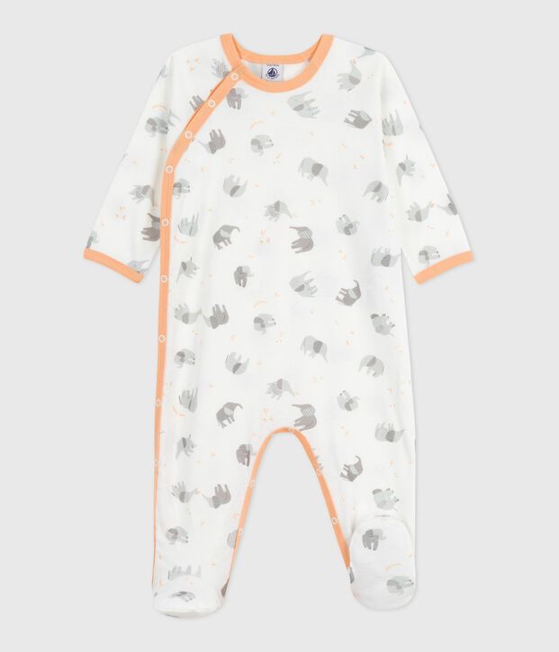 Dors bien en coton b&eacute;b&eacute; blanc/beige