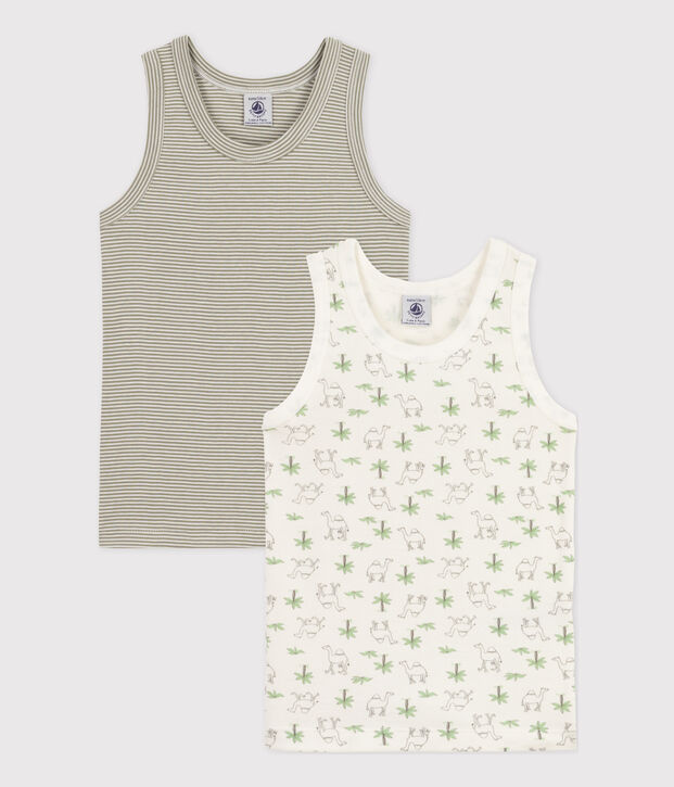 Lot de 2 d&eacute;bardeurs dromadaires en coton petit gar&ccedil;on multicouleur