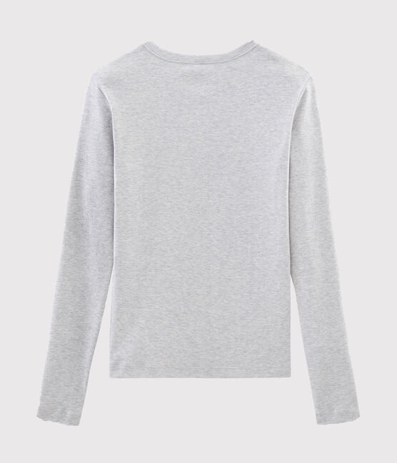 Tee shirt manches longues iconique femme gris BELUGA CHINE