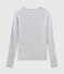 Tee shirt manches longues iconique femme gris BELUGA CHINE