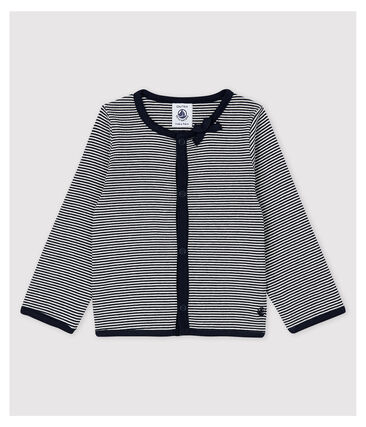 PETIT BATEAU - Cardigan milleraies en côte 2x2 bébé fille.