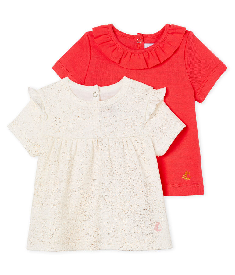 Tee-shirt manches courtes b&eacute;b&eacute; fille multicouleur