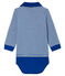 Body polo rayure milleraies bébé garçon bleu LIMOGES/blanc MARSHMALLOW