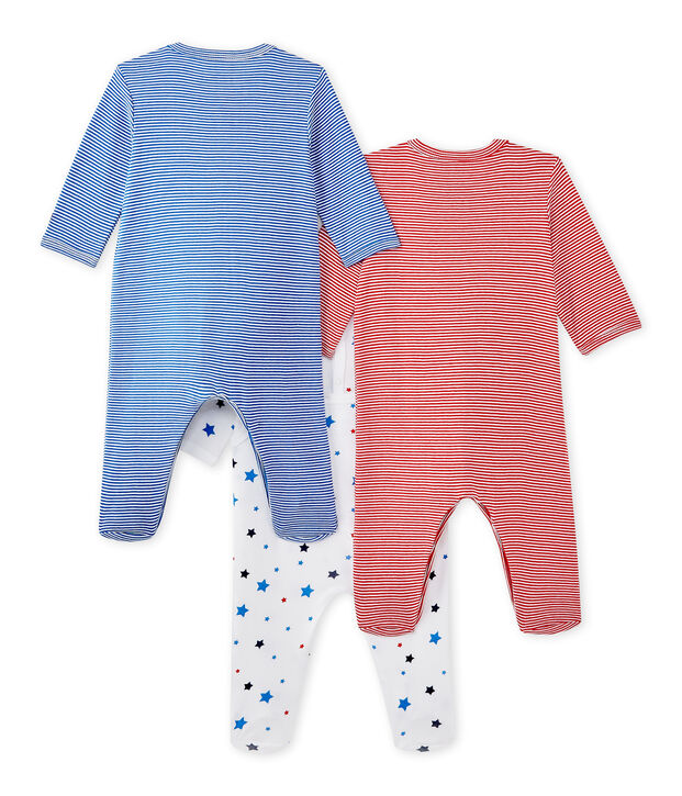 Lot de 3 dors bien b&eacute;b&eacute; gar&ccedil;on blanc