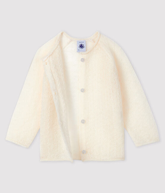 Cardigan tricot bébé blanc MARSHMALLOW