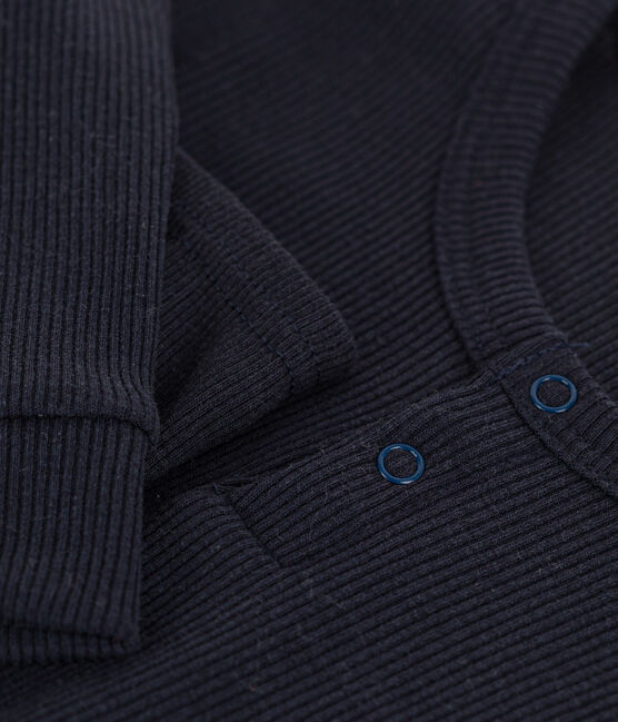 Pyjama uni en coton et lyocell enfant bleu SMOKING