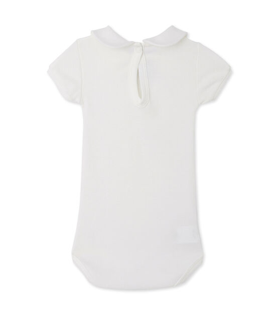 Body bébé fille à col blanc Lait