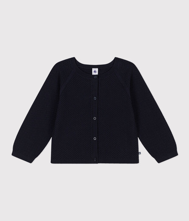 Cardigan en coton enfant fille bleu