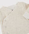 Cardigan gris chiné bébé en jersey de coton biologique beige MONTELIMAR CHINE