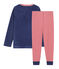 Pyjama petit garçon en velours bleu CHALOUPE/blanc MULTICO