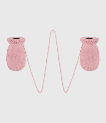 Moufles bébé en tricot doublé en polaire