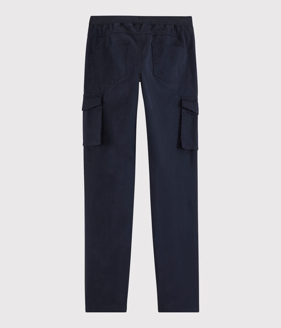 Pantalon en gabardine enfant garçon bleu SMOKING