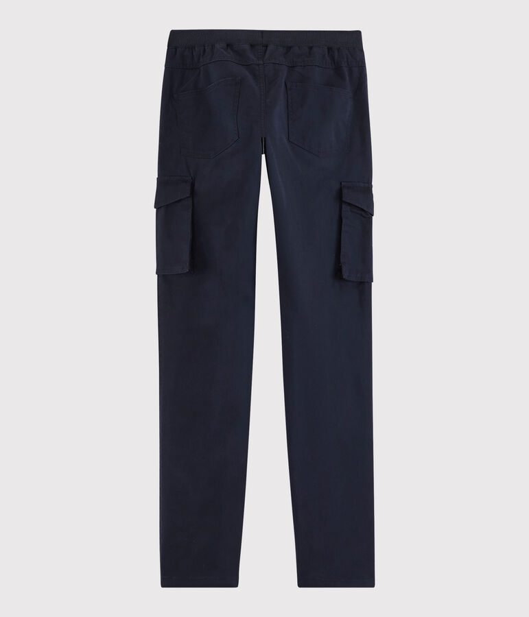 Pantalon en gabardine enfant gar&ccedil;on bleu