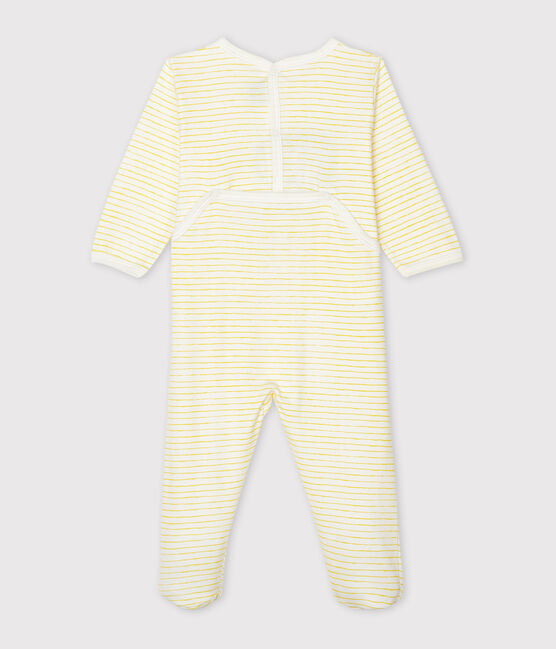 Dors bien bébé en côte blanc MARSHMALLOW/jaune SHINE
