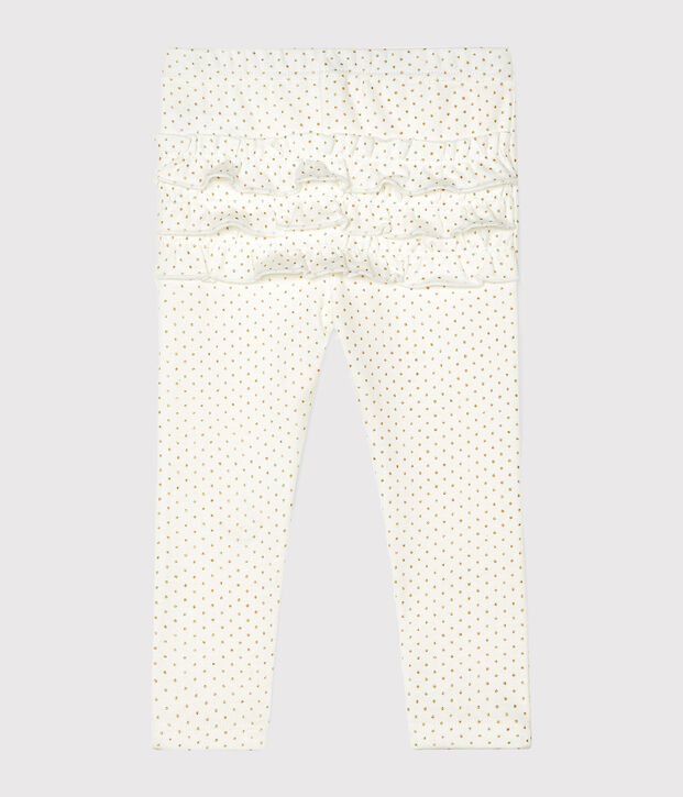 Legging imprim&eacute; b&eacute;b&eacute; fille blanc/jaune