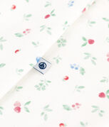 Pyjama bébé en coton à col fleuri blanc MARSHMALLOW/blanc MULTICO