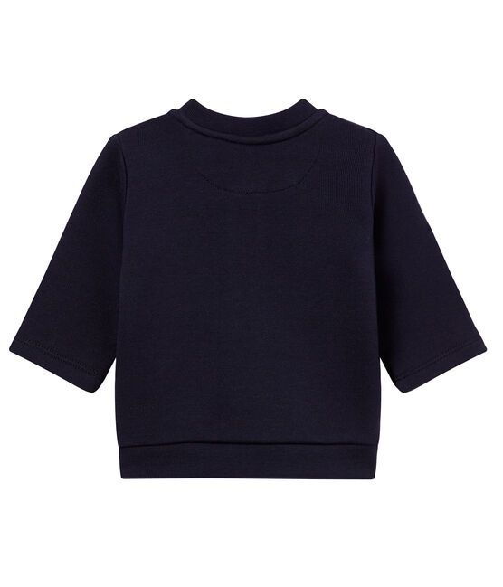 Cardigan zippé bébé garçon en molleton bleu SMOKING