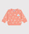 Sweat bébé en coton éponge, imprimé soleils orange ABRICOT/ MARSHMALLOW
