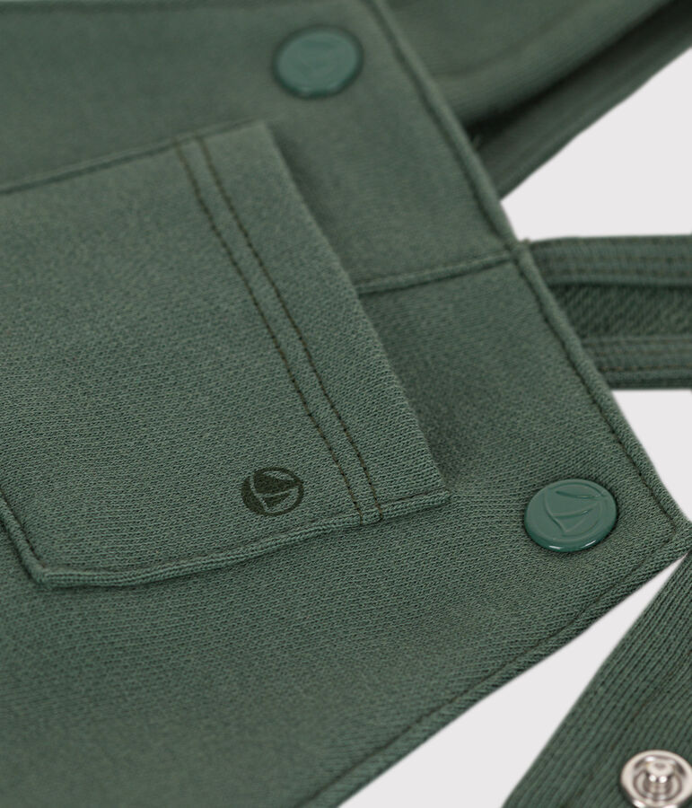 Salopette longue en molleton b&eacute;b&eacute; vert CROCO