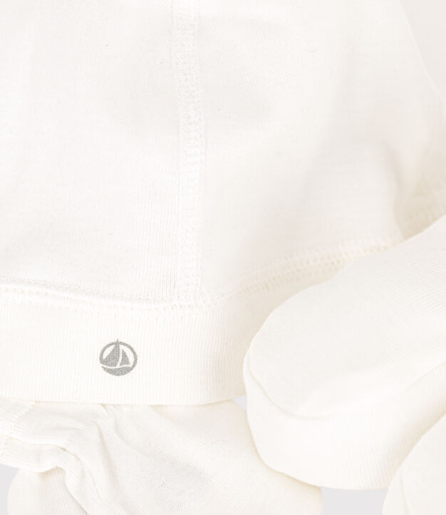 Lot de bonnet, chaussons et moufles b&eacute;b&eacute; mixte en coton uni multicouleur