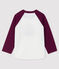 Tee-shirt b&eacute;b&eacute; gar&ccedil;on blanc/violet