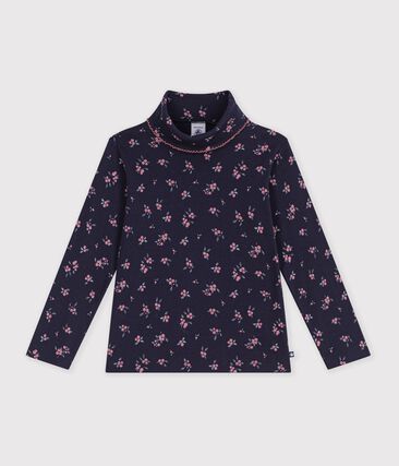 Sous-pull enfant en coton à fleurs