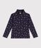 Sous-pull enfant en coton &agrave; fleurs bleu/multicouleur