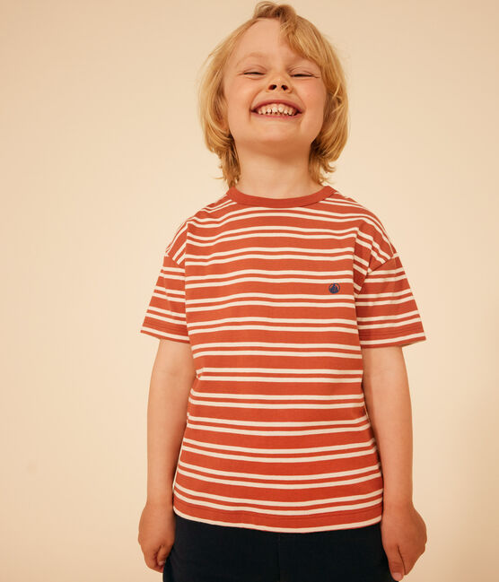 Tee-shirt rayé en jersey enfant garçon FAMEUX/ AVALANCHE