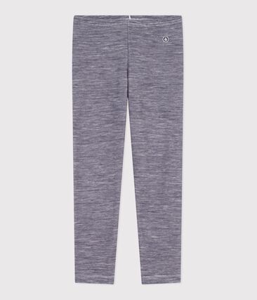 Legging enfant en laine et coton à rayures
