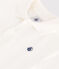 Polo bébé en coton manches courtes uni blanc MARSHMALLOW