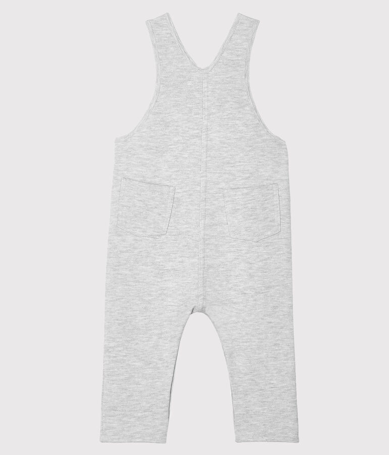 Salopette longue b&eacute;b&eacute; gar&ccedil;on unie gris BELUGA