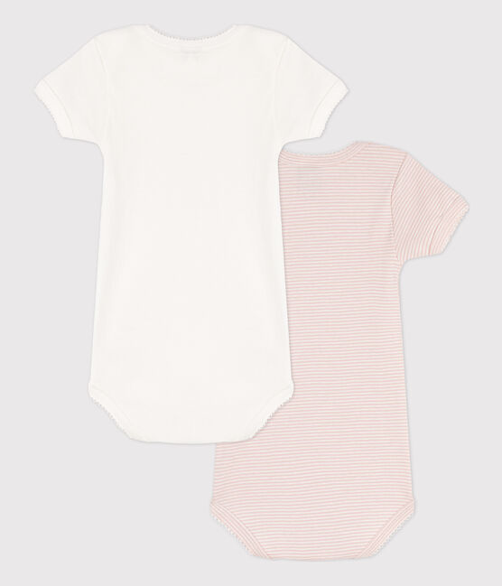 Lot de 2 bodies manches courtes milleraies bébé en coton variante 1