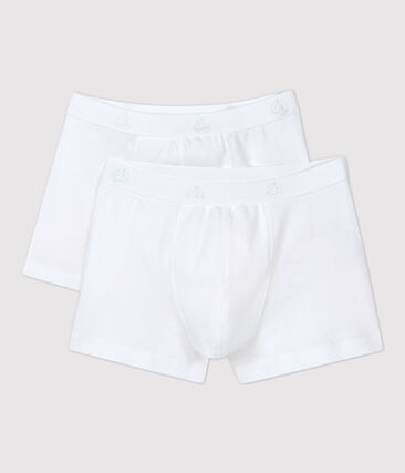 PETIT BATEAU - Lot de 2 boxers blancs garçon
