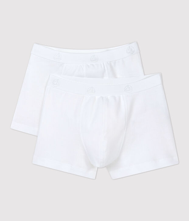 Lot de 2 boxers blancs gar&ccedil;on multicouleur