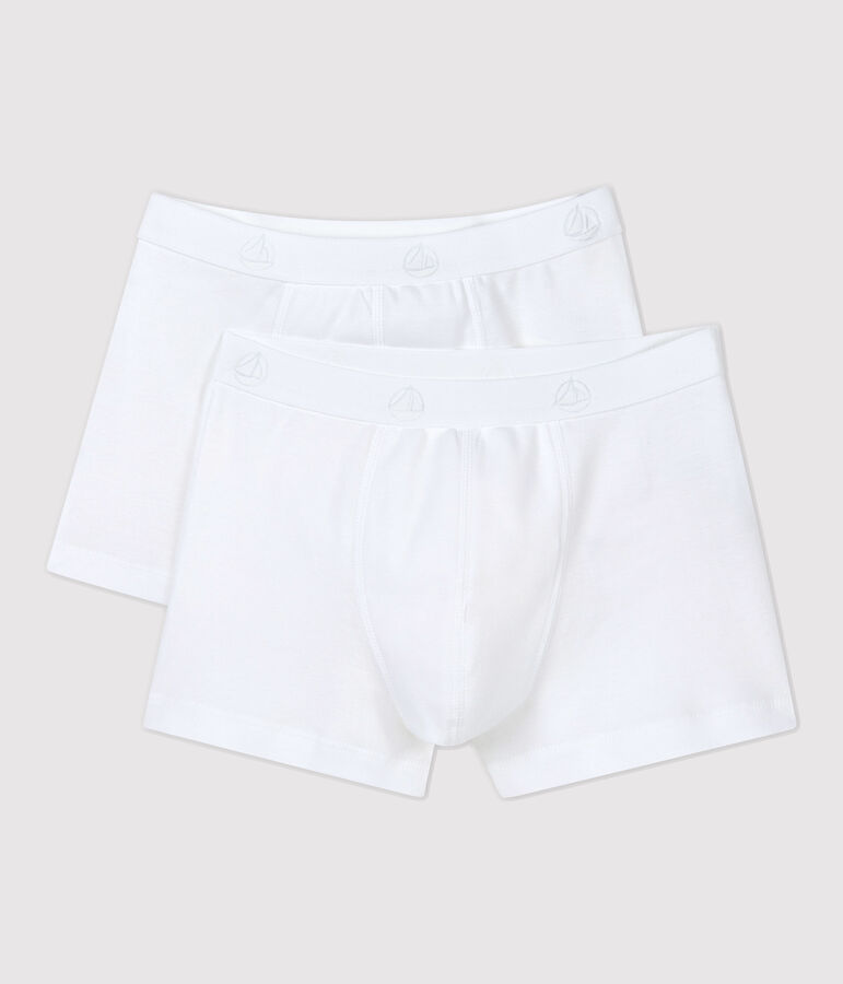 Lot de 2 boxers blancs gar&ccedil;on multicouleur