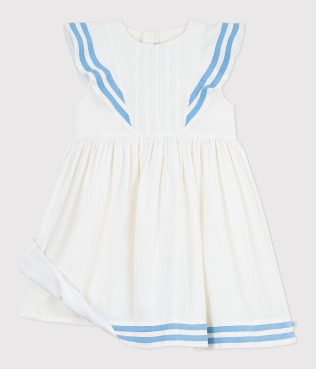 Robe sans manches enfant en coton blanc