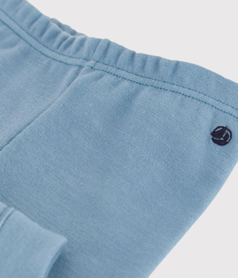 Legging b&eacute;b&eacute; en jersey laine et coton bleu