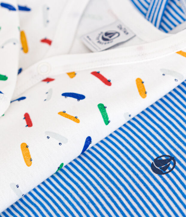 Lot de 2 pyjamas en coton b&eacute;b&eacute; multicouleur