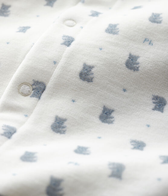 Bodyjama à imprimé koala bébé garçon en velours blanc MARSHMALLOW/blanc MULTICO