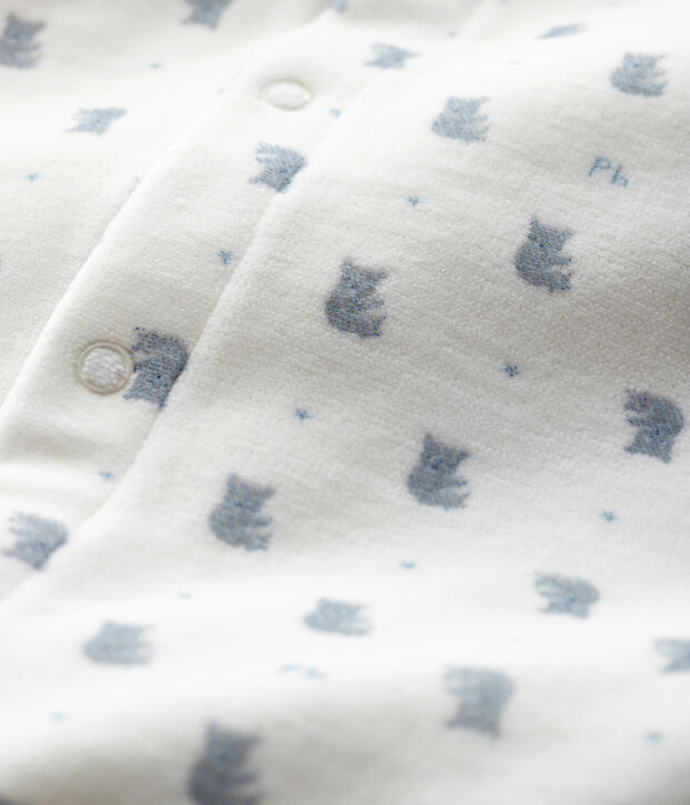 Bodyjama &agrave; imprim&eacute; koalas b&eacute;b&eacute; en velours de coton biologique blanc/multicouleur