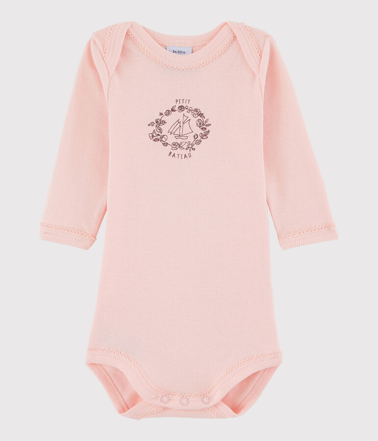 Body manches longues b&eacute;b&eacute; fille rose