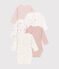 Lot de 5 bodies croisés manches longues en coton bébé variante 1
