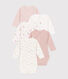 Lot de 5 bodies croisés manches longues en coton bébé