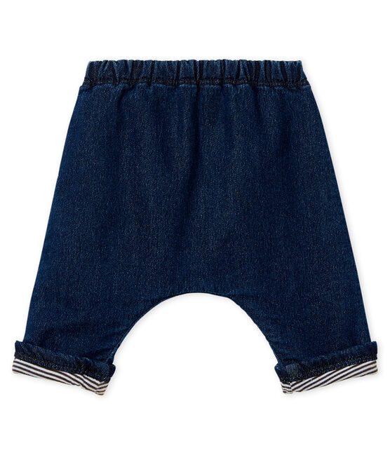 Pantalon double maille effet denim bébé mixte bleu DENIM BLEU FONCE CN